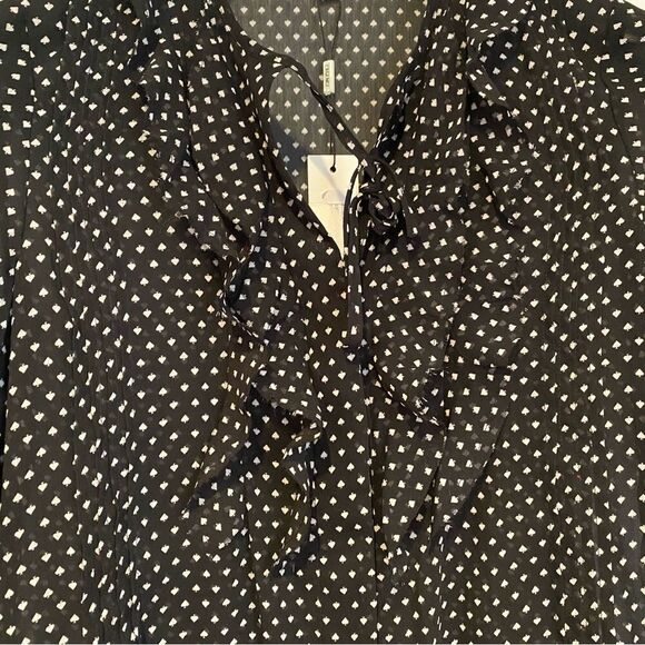 L’agence Tabitha Spade Print Ruffled Blouse Size XS - Picture 6 of 7